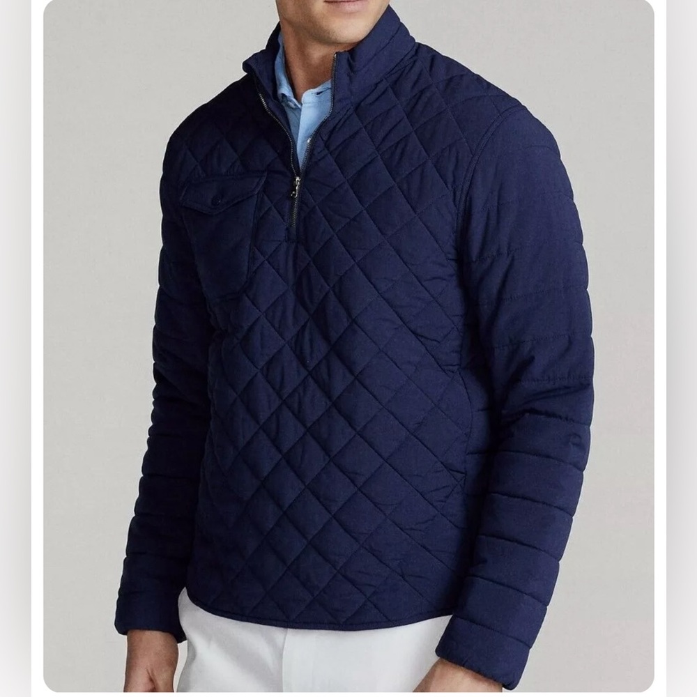 Polo Ralph Lauren Golf Diamond Quilted 1/4 Zip Mockneck Pullover Jacket XXL